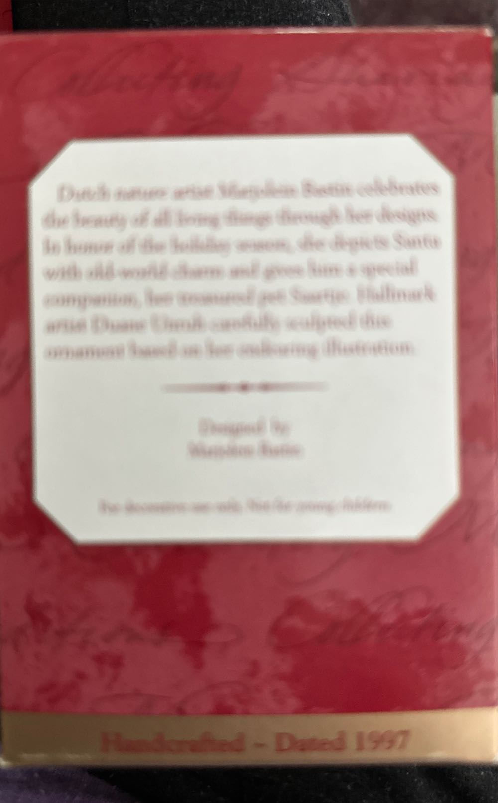 Santa’s Friend - Santa (Santa) ornament collectible [Barcode 015012378207] - Main Image 2