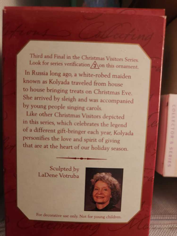 Christmas Visitors 3 Kolyada - Christmas Visitors (Angel) ornament collectible [Barcode 015012372748] - Main Image 2