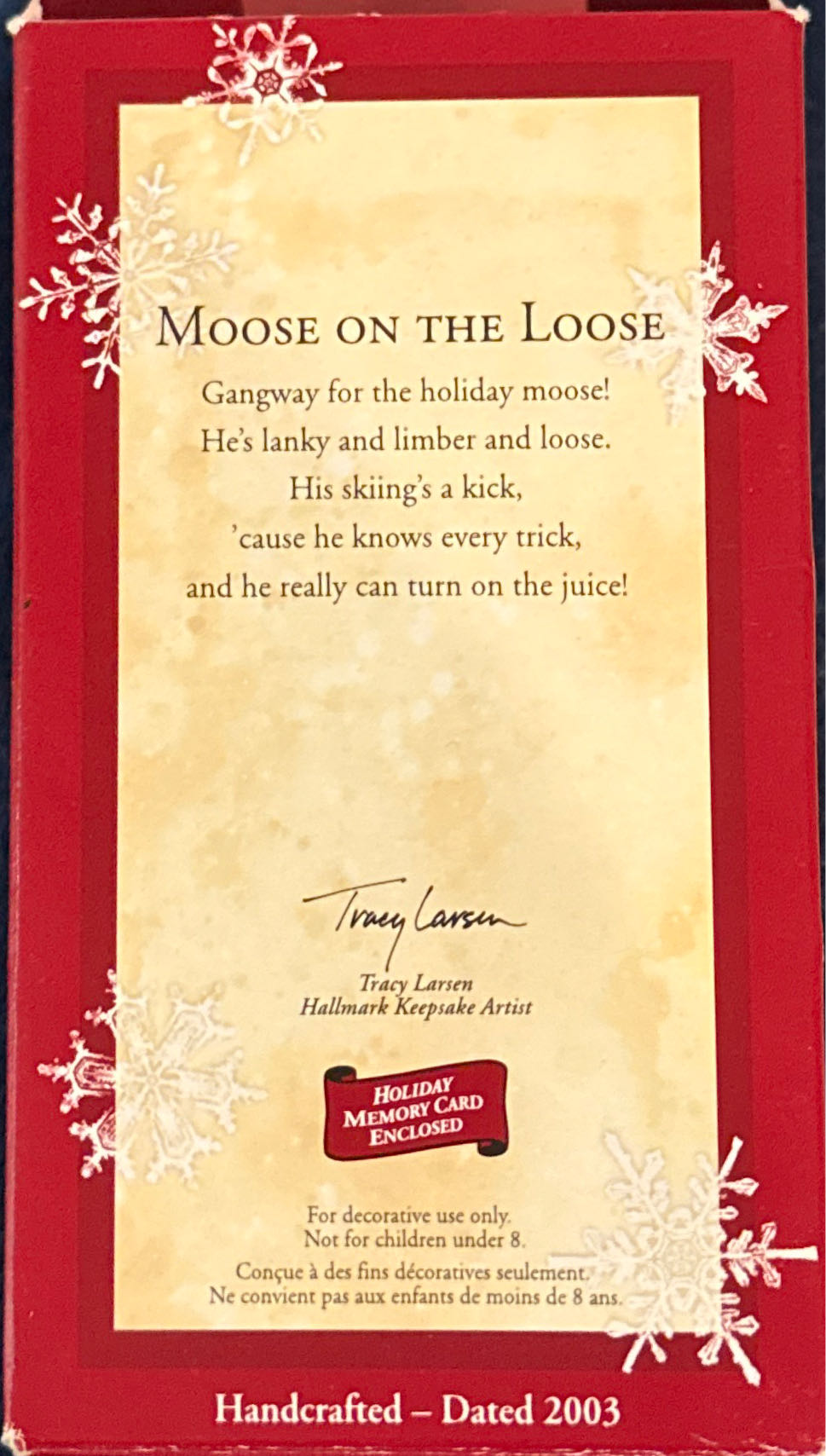 Moose On The Loose - Handyman Moose (Animals) ornament collectible [Barcode 015012739107] - Main Image 3