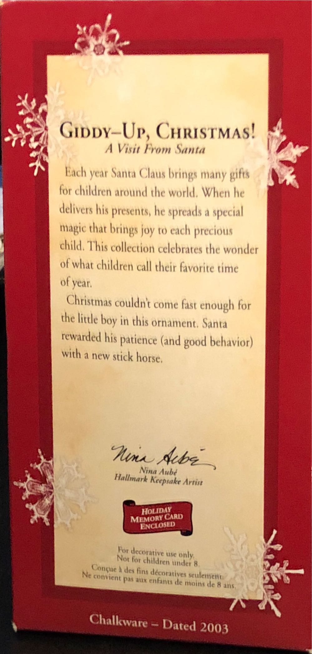 Giddy-up Christmas - A Visit From Santa (Child, Stick Pony) ornament collectible [Barcode 015012773019] - Main Image 3