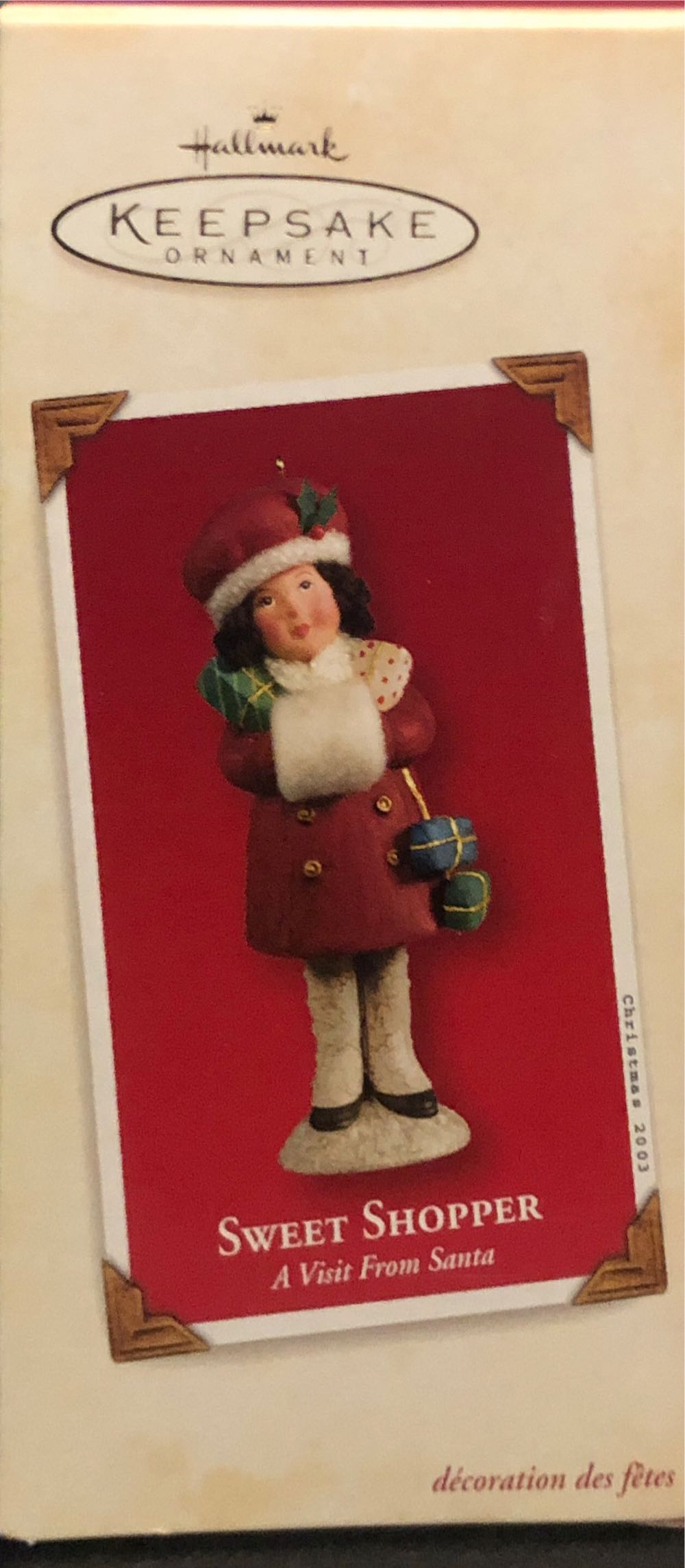 Sweet Shopper Hallmark Ornament Qp1447 - A Visit From Santa (A Visit From Santa) ornament collectible [Barcode 015012774764] - Main Image 2