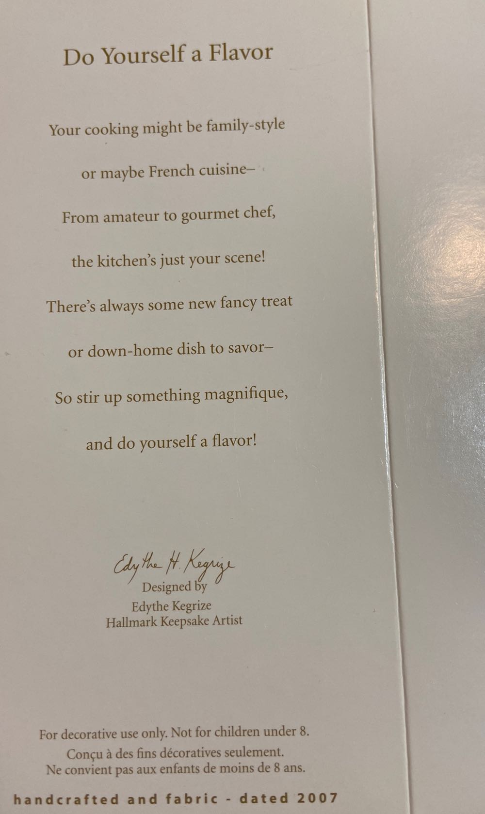 Do Yourself A Flavor - Kitchen (Kitchen Island, Food) ornament collectible [Barcode 015012991437] - Main Image 3