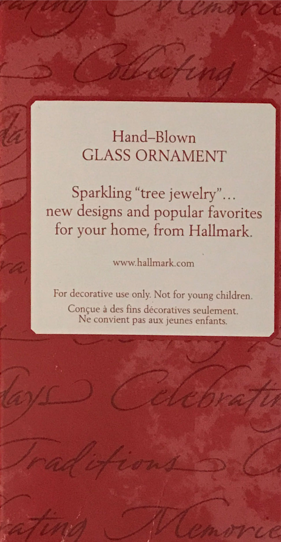 Li’l Cascade Red Tri Color - Blown Glass (Blown Glass) ornament collectible [Barcode 015012583762] - Main Image 2