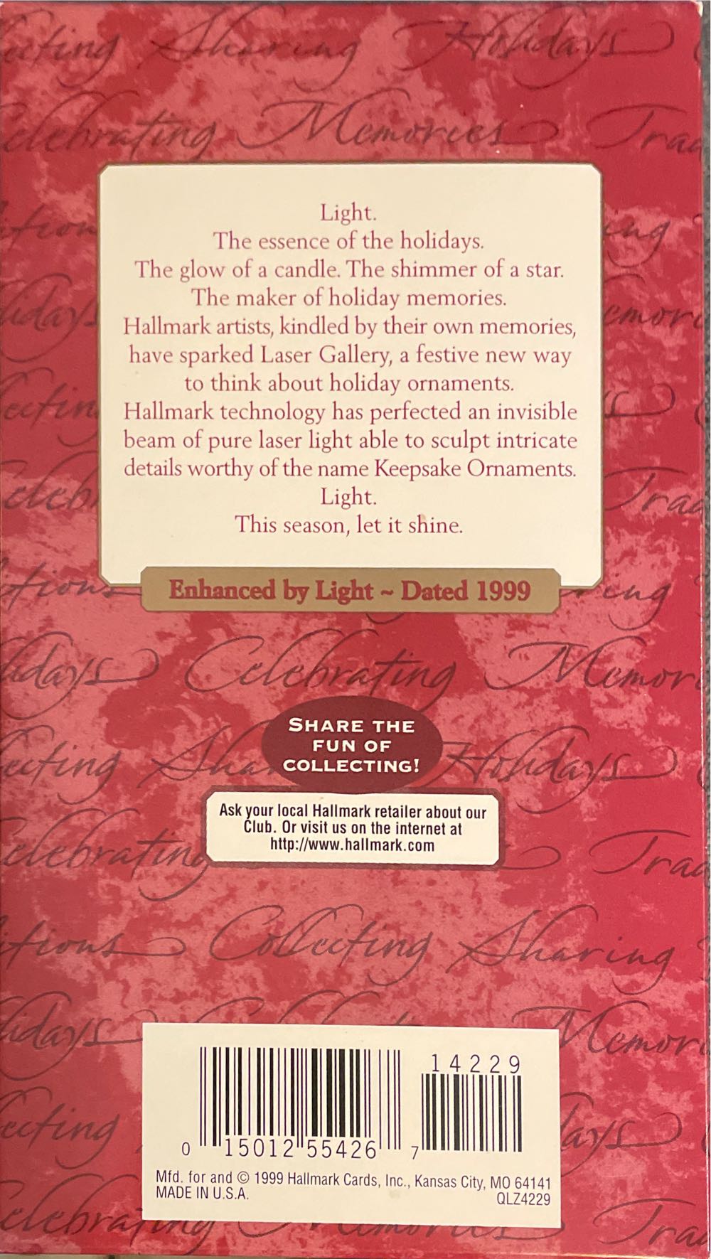 LG A Visit From St. Nicholas QLZ4229 - Laser Gallery (Santa) ornament collectible [Barcode 015012554267] - Main Image 2