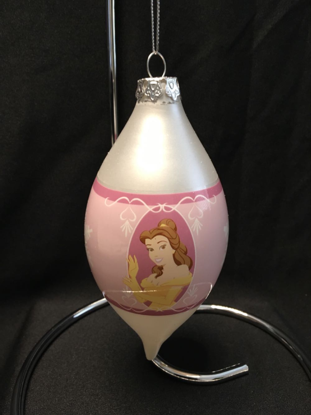 Belle On Silver Bauble  ornament collectible - Main Image 1