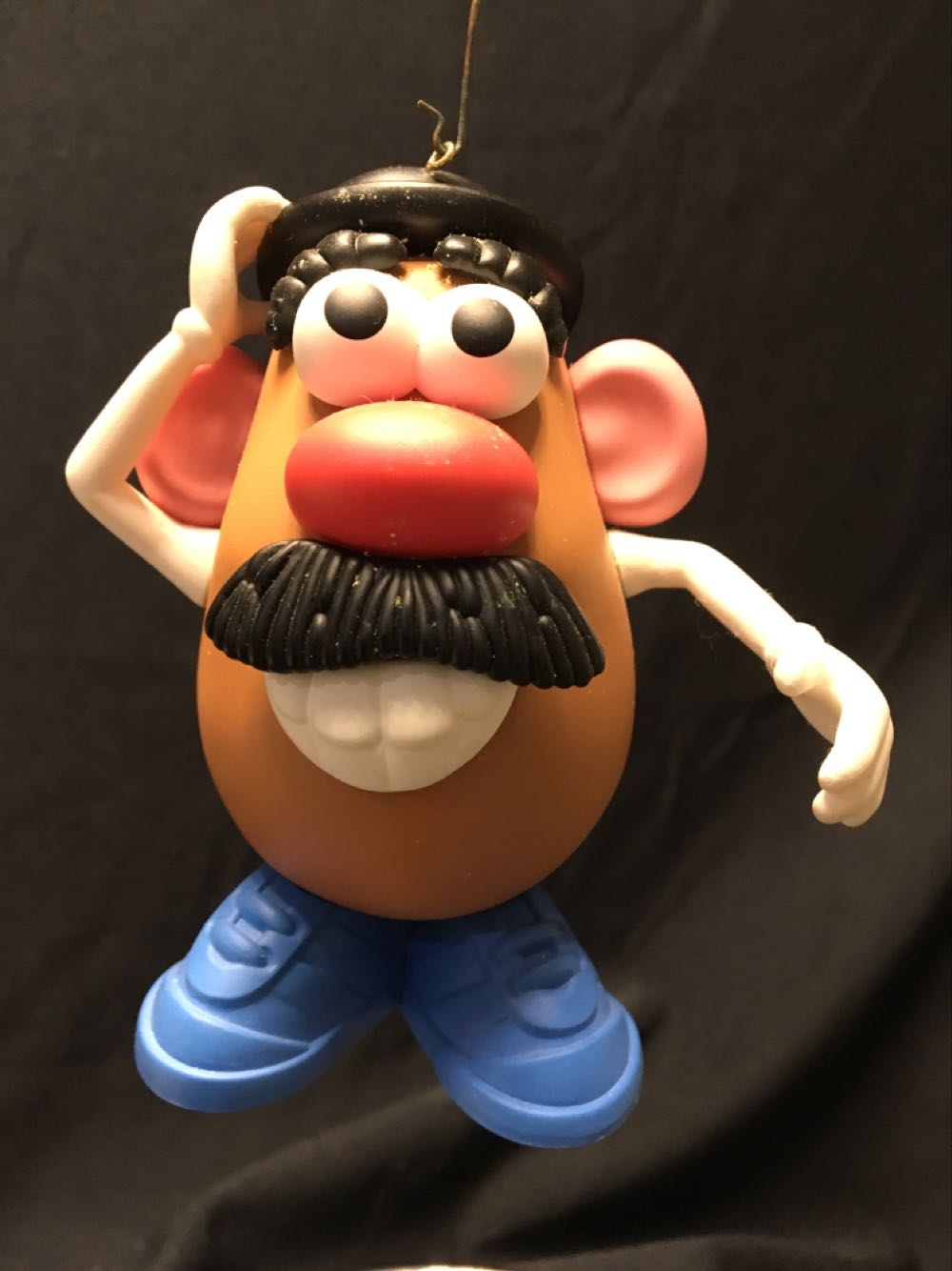 Small Silver And Red Ball With 2 Dimples And Pointed Bottom Section