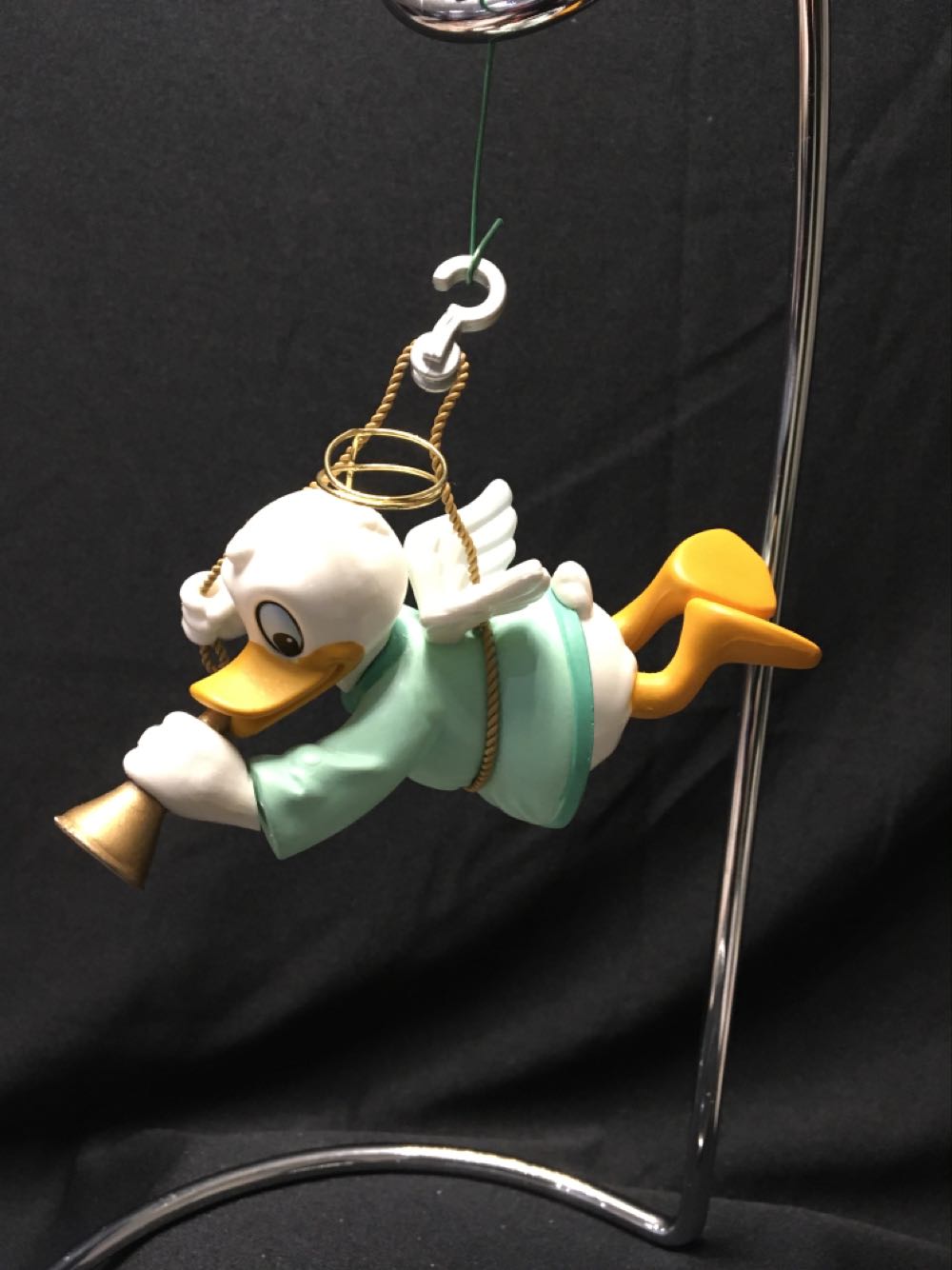 Medium White-Silver Heart With Bow