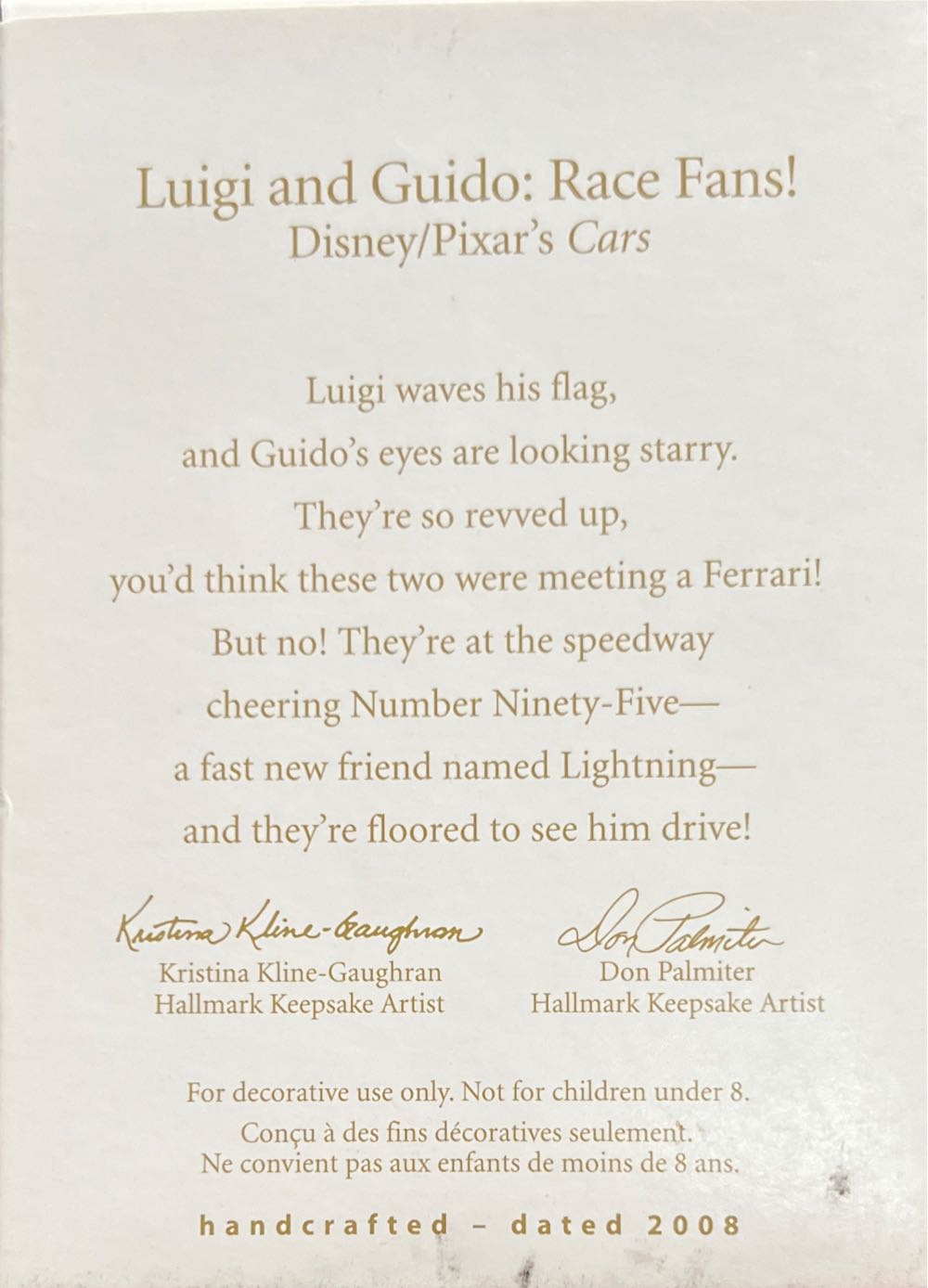 Luigi And Guido - Disney • Pixar Cars (Movies) ornament collectible - Main Image 2