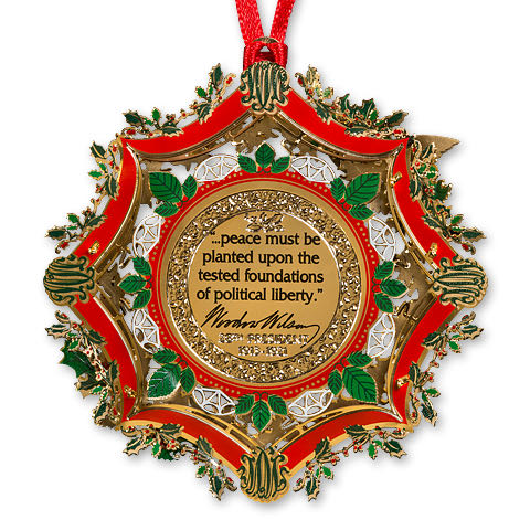 White House Christmas Ornament  2013 - White House Christmas Ornament (Woodrow Wilson) ornament collectible [Barcode 634228526211] - Main Image 2