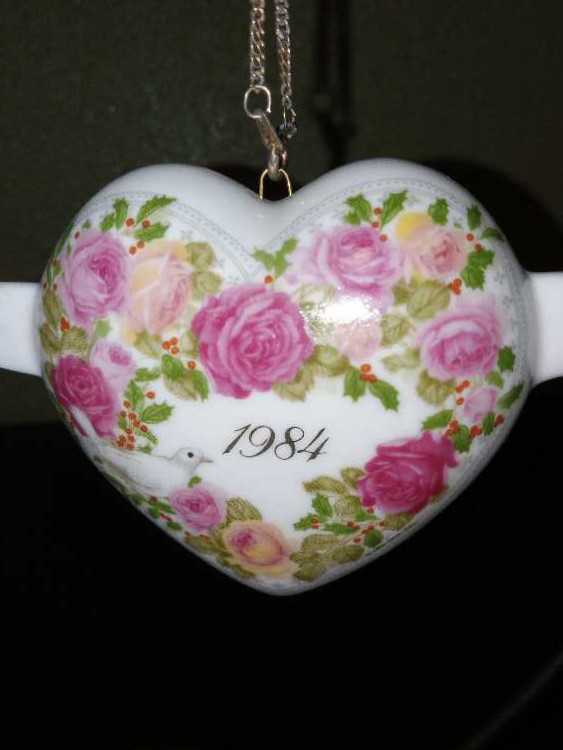 A Heart Full Of Love - White Bone China (Heart) ornament collectible - Main Image 4