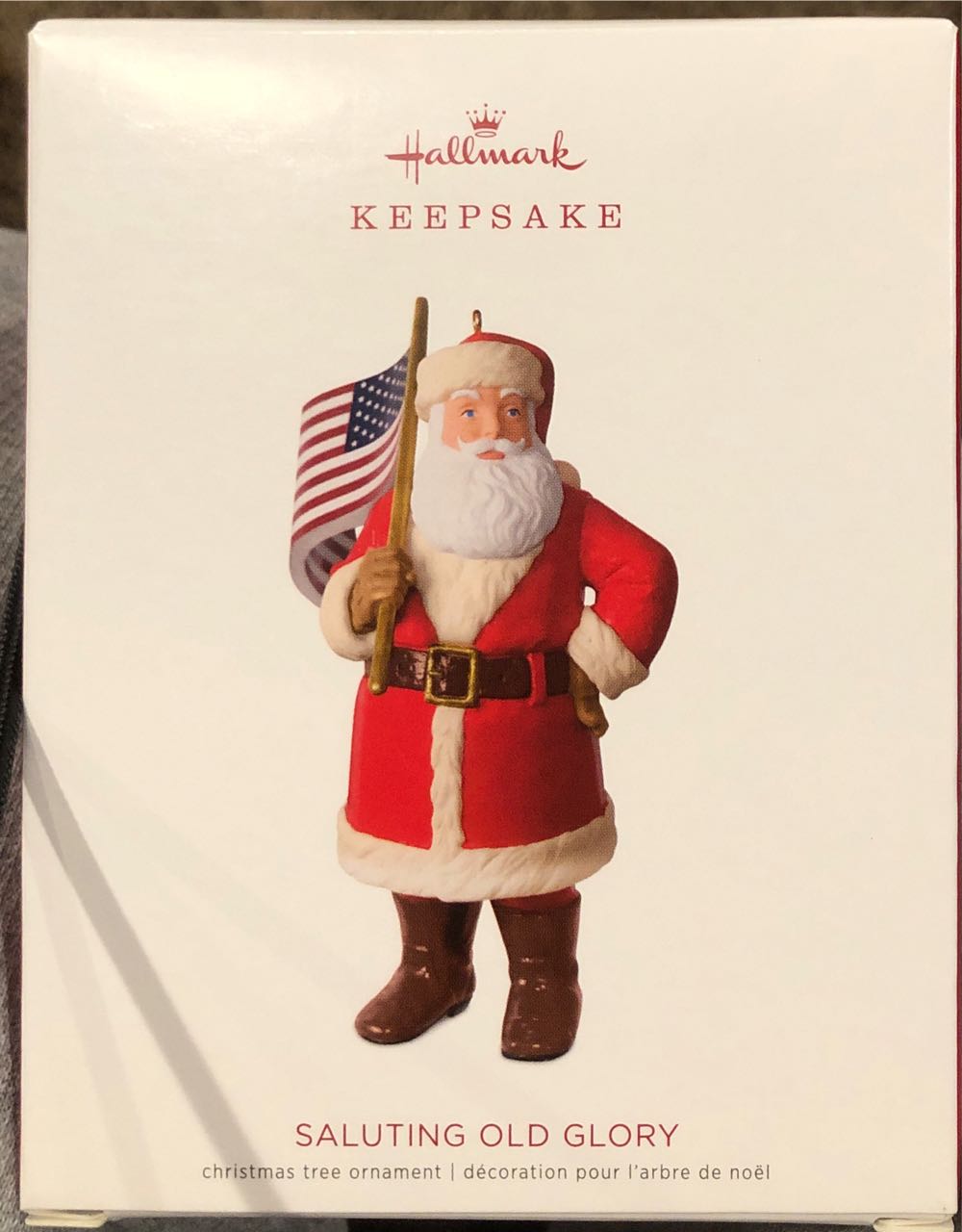 Saluting Old Glory - Santa ornament collectible [Barcode 763795367696] - Main Image 3