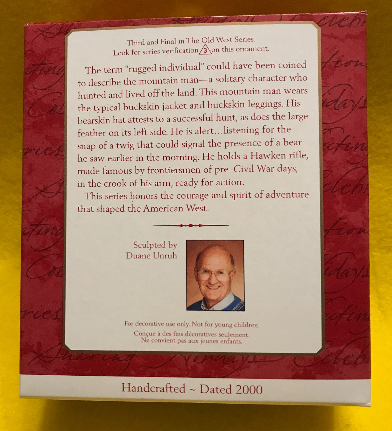 Old West-Mountain Man The Old West Hallmark - The Old West ornament collectible [Barcode 015012564297] - Main Image 2