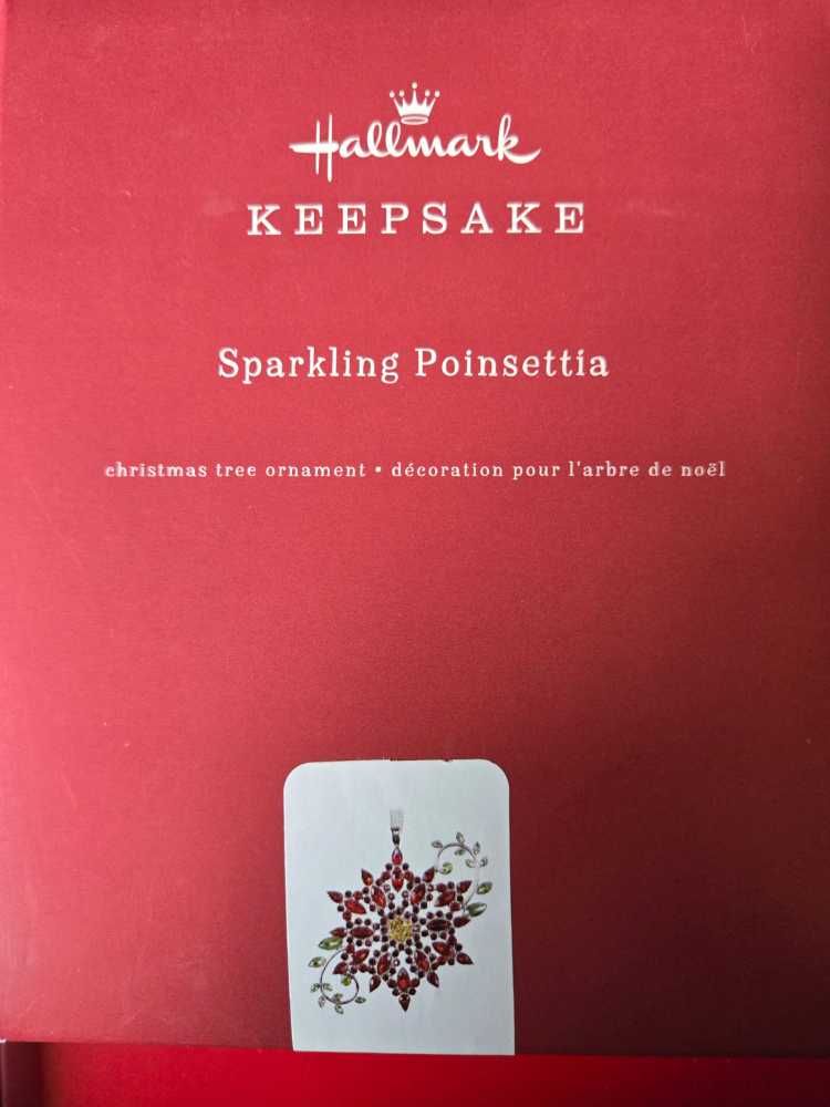 Sparkling Poinsettia - Premium Keepsake Ornament (Hallmark Keepsake) ornament collectible [Barcode 763795463756] - Main Image 3