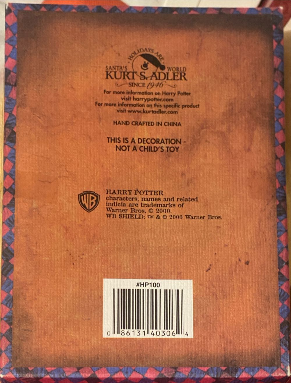 Harry Potter Sorcerer’s Stone - Kurt Adler Harry Potter (Harry Potter) ornament collectible [Barcode 086131403064] - Main Image 2