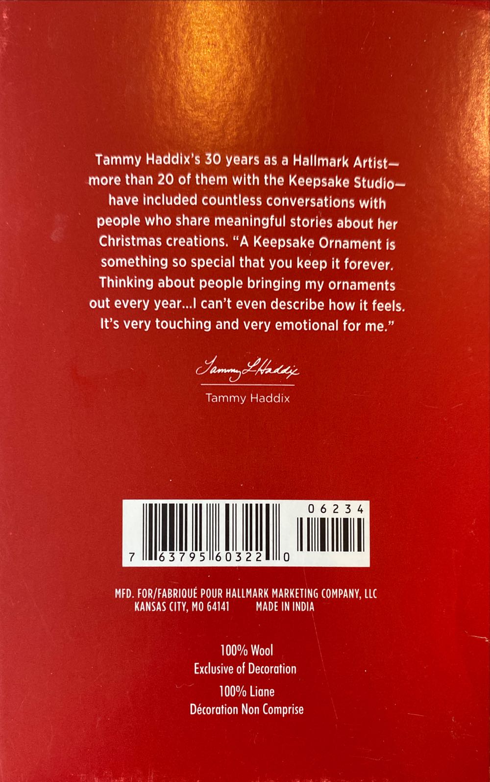 Miniature Snowflake Wool And Metal Christmas Tree Topper 4.87” - Miniature (snowflakes) ornament collectible [Barcode 763795603220] - Main Image 3