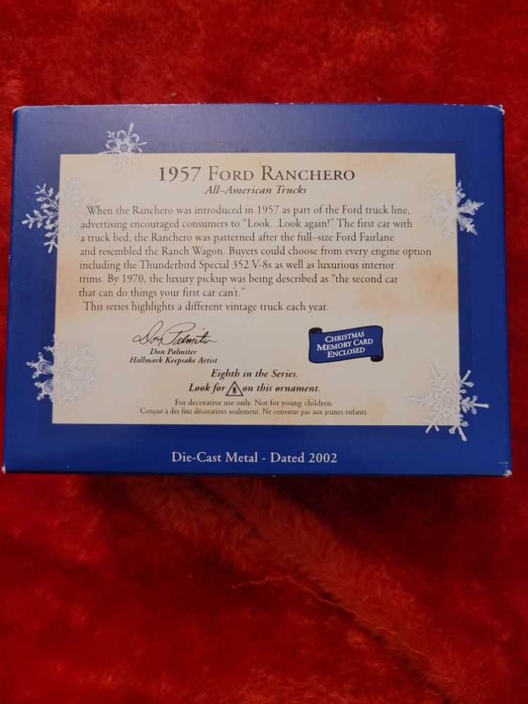 AAT#8 1957 Ford Ranchero - All-American Trucks (Trucks) ornament collectible [Barcode 015012656985] - Main Image 3