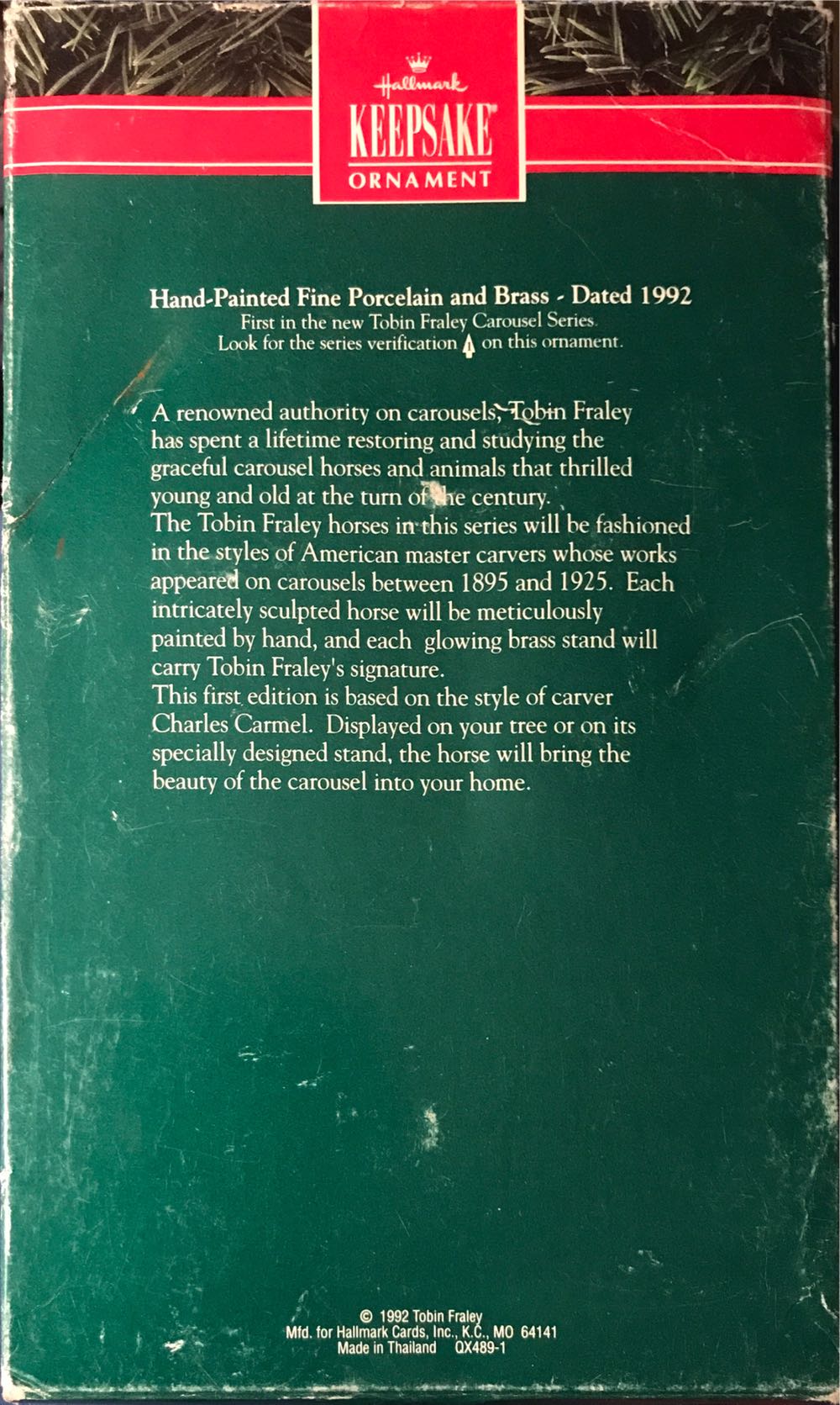 Tobin Fraley Carousel #1 - Tobin Fraley Carousel Series (Hanging Ornament) ornament collectible [Barcode 070000075414] - Main Image 2