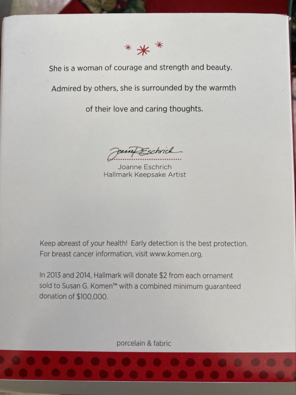 Surrounded By Caring  ornament collectible - Main Image 2