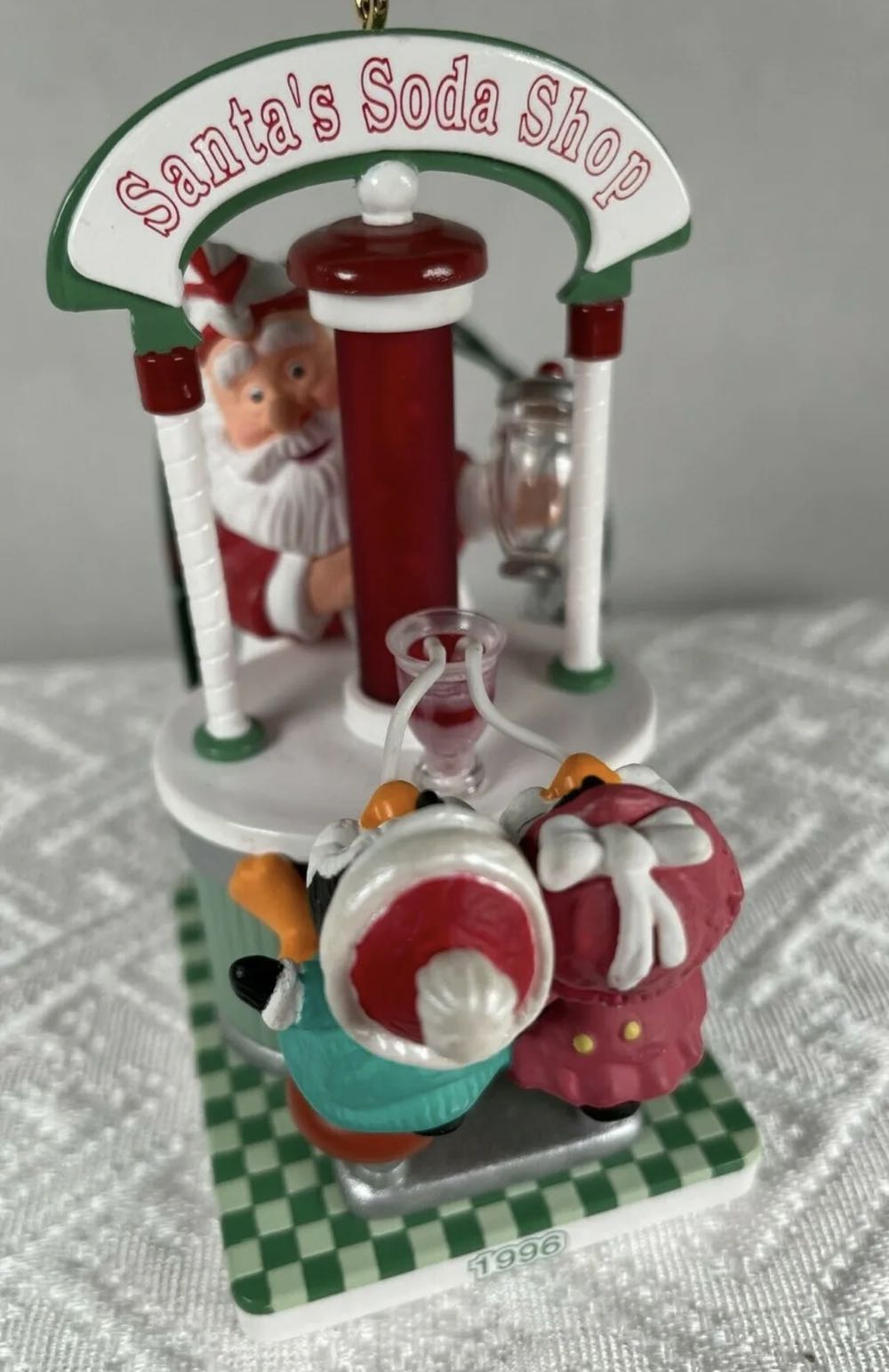 Sharing A Soda - Magic Light & Sound (Santa Claus) ornament collectible [Barcode 015012279665] - Main Image 2