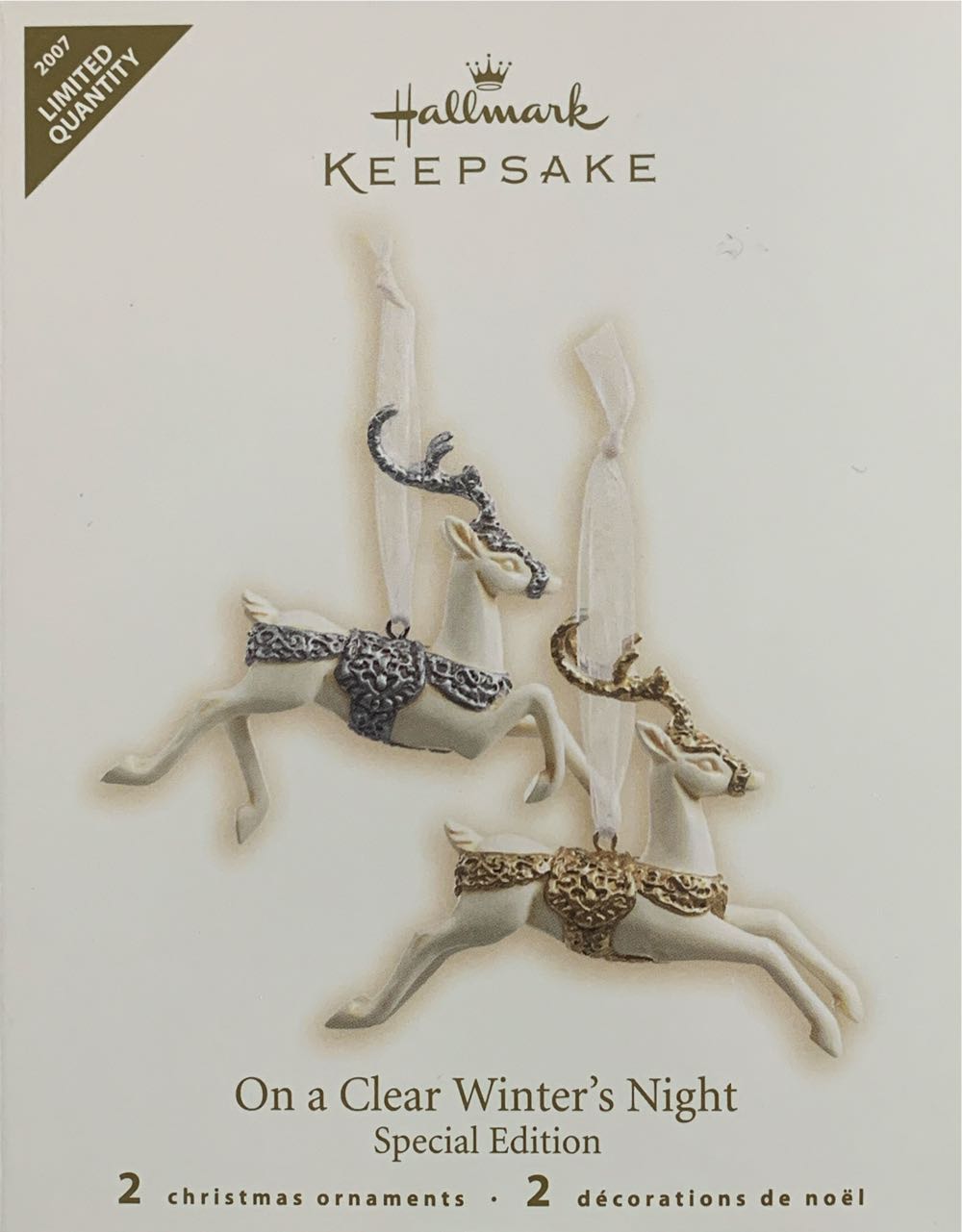 On A Clear Winters Night - Reindeer ornament collectible [Barcode 015012988765] - Main Image 2