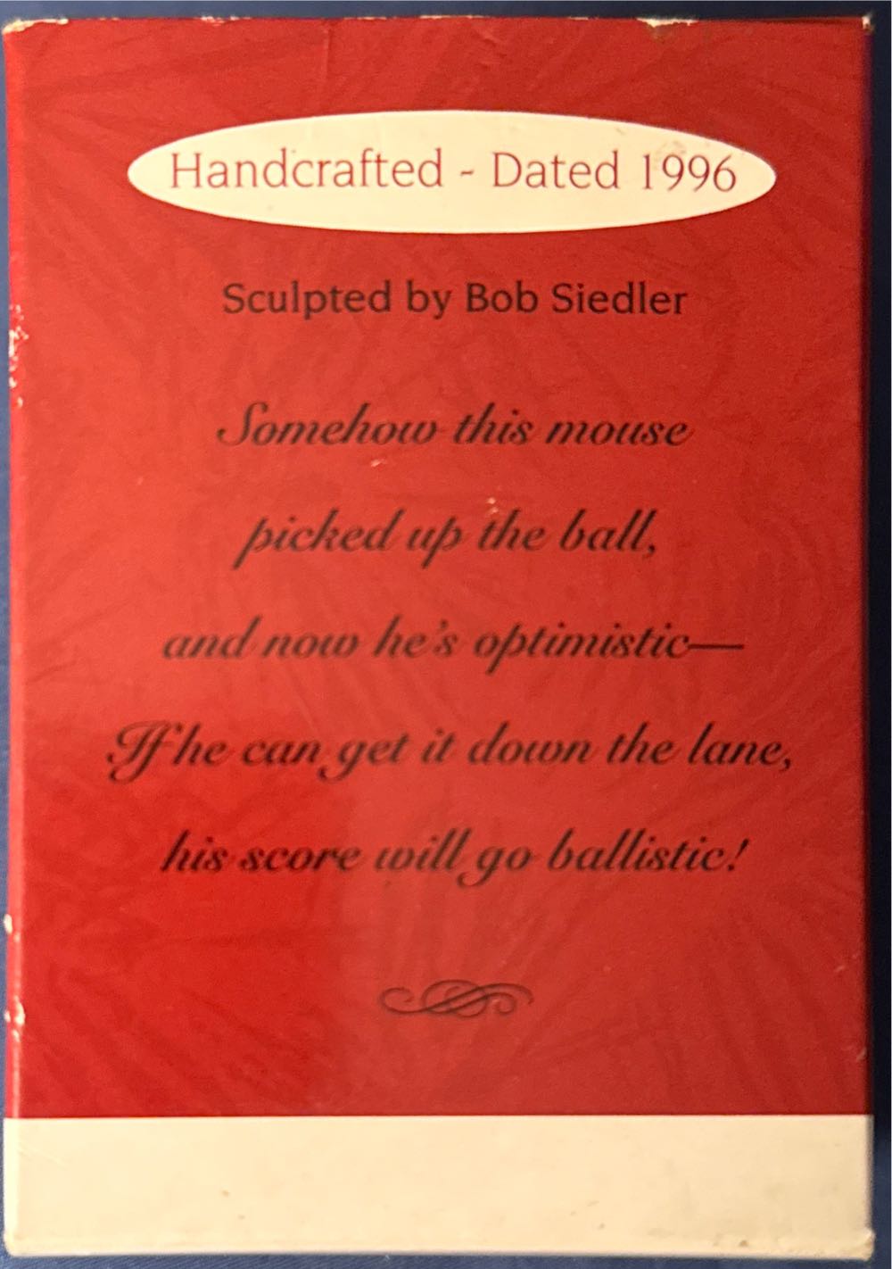 Bowl ‘em Over - MOUSE (Bowling- Mouse- Sports) ornament collectible [Barcode 015012335507] - Main Image 2