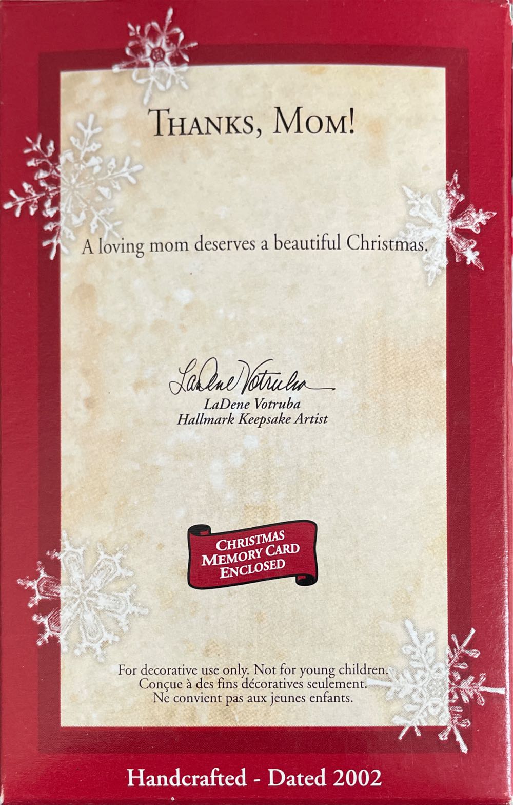 Thanks- Mom! - Kitchen (Kitchen) ornament collectible [Barcode 015012705249] - Main Image 2