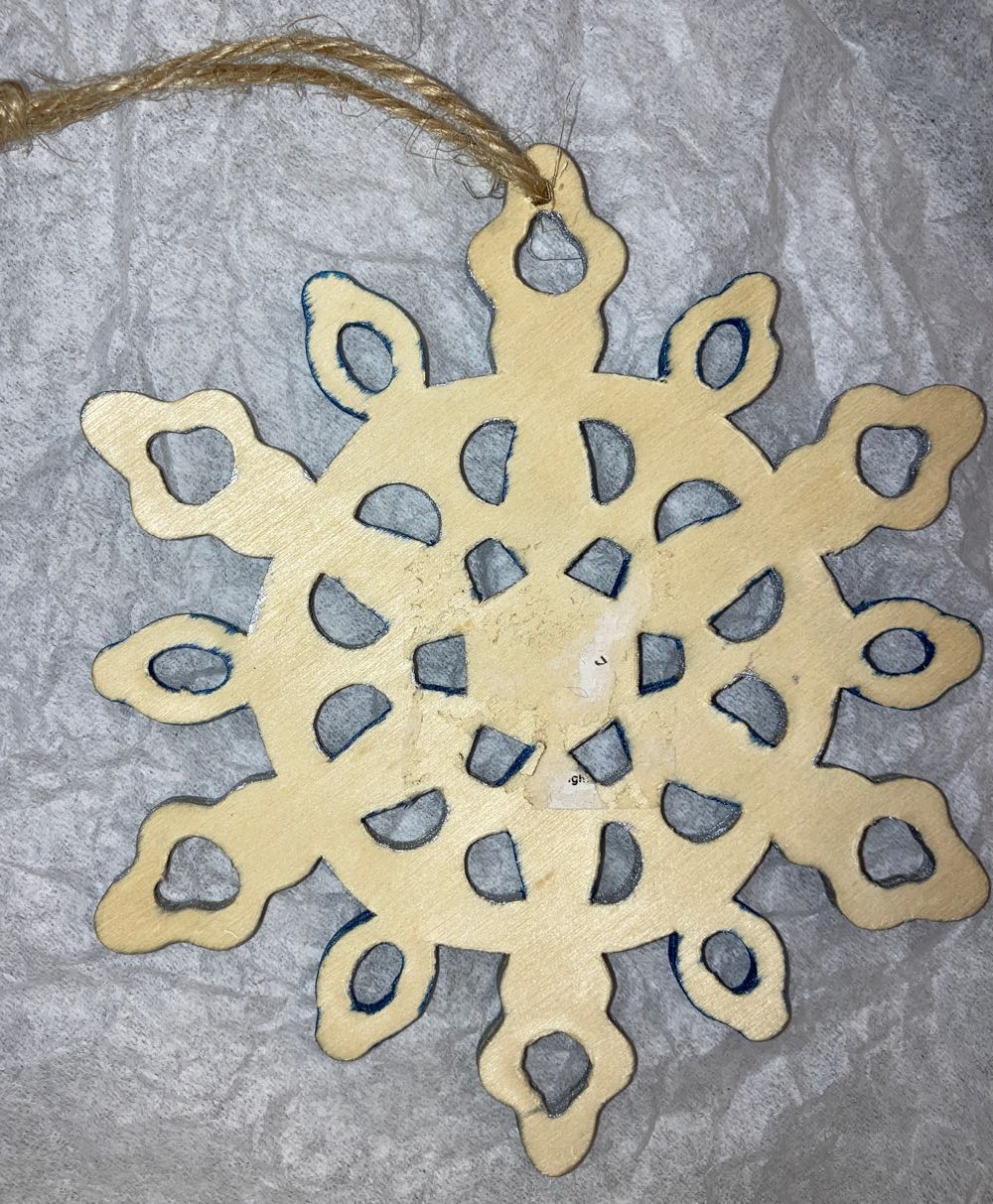 Snowflake-painted: Homemade - Homemade ornament collectible - Main Image 2