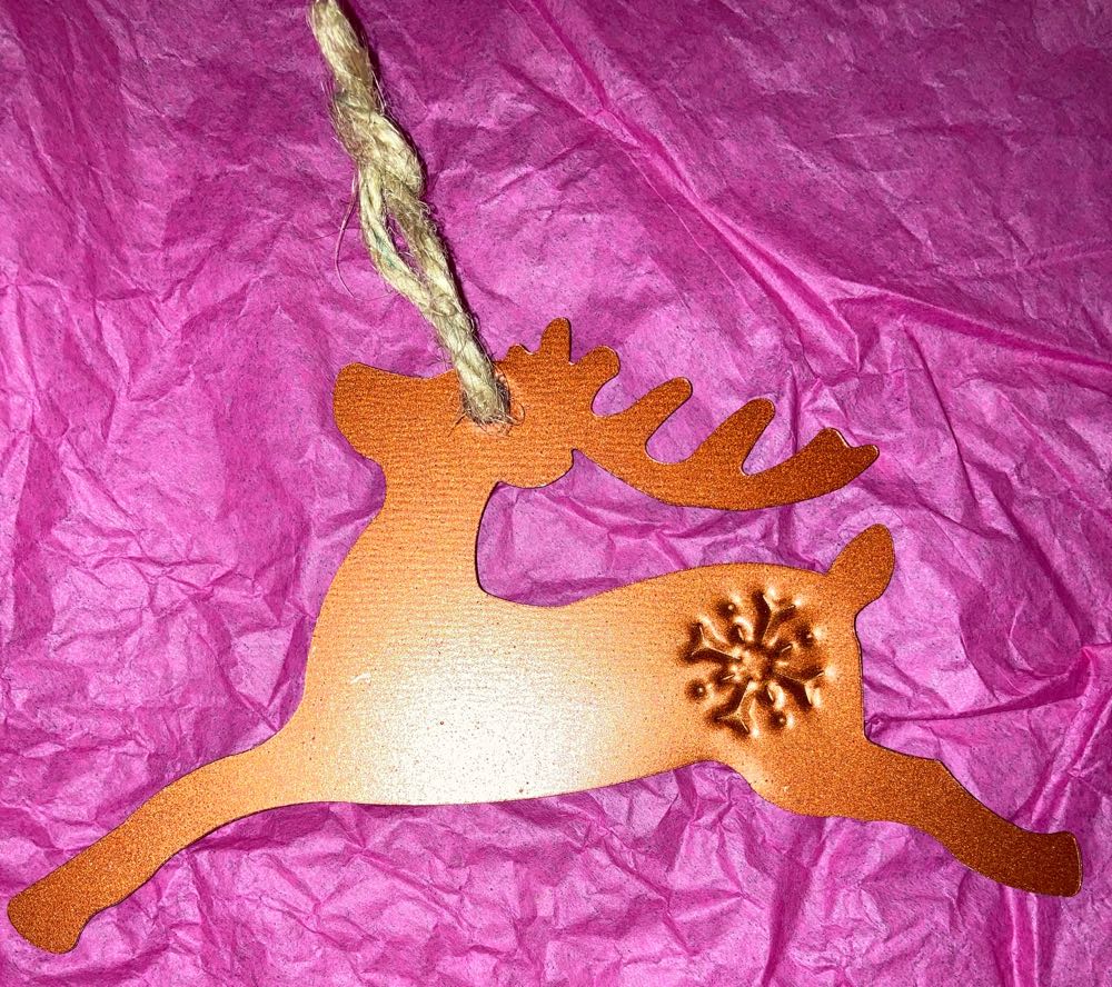 Copper Reindeer - Reindeer ornament collectible - Main Image 2