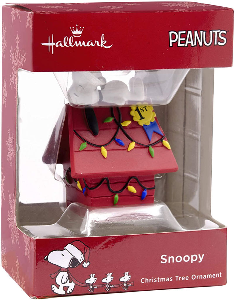 Snoopy Wins 1st Place Ribbon on Decorated Doghouse - Peanuts (Peanuts / Snoopy / A Charlie Brown Christmas / Christmas lights & 1st place ribbon) ornament collectible [Barcode 763795539215] - Main Image 2