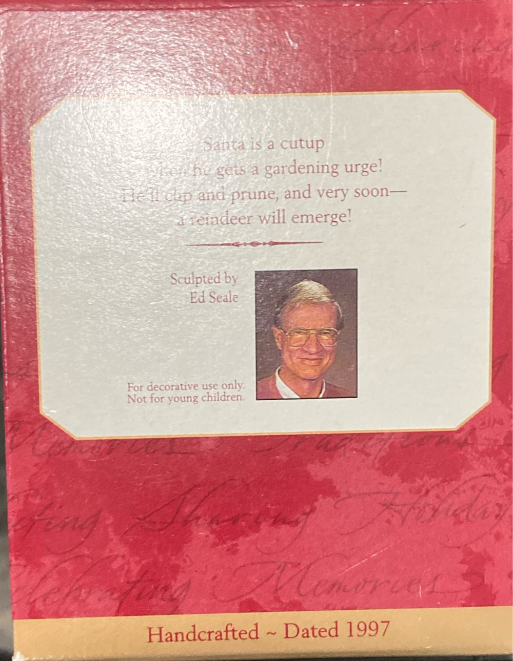 Prize Topiary 🐶🐻 - Prize Topiary (Santa , Garden, Clip-On) ornament collectible [Barcode 015012378184] - Main Image 3