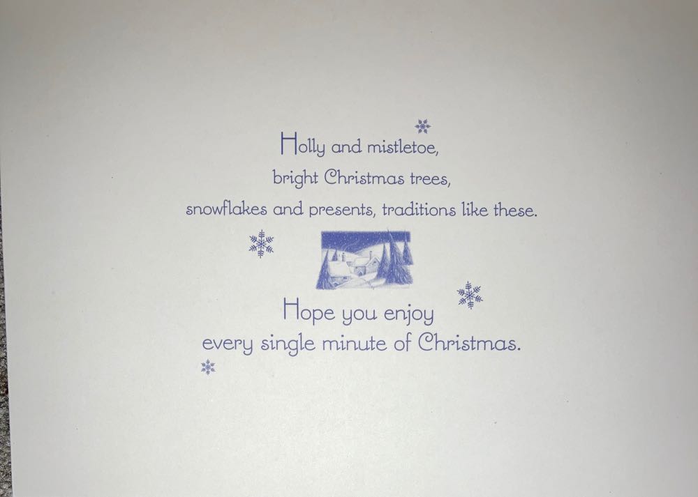 Snow Covered Village (Glittery) Card  (Cards) ornament collectible - Main Image 2