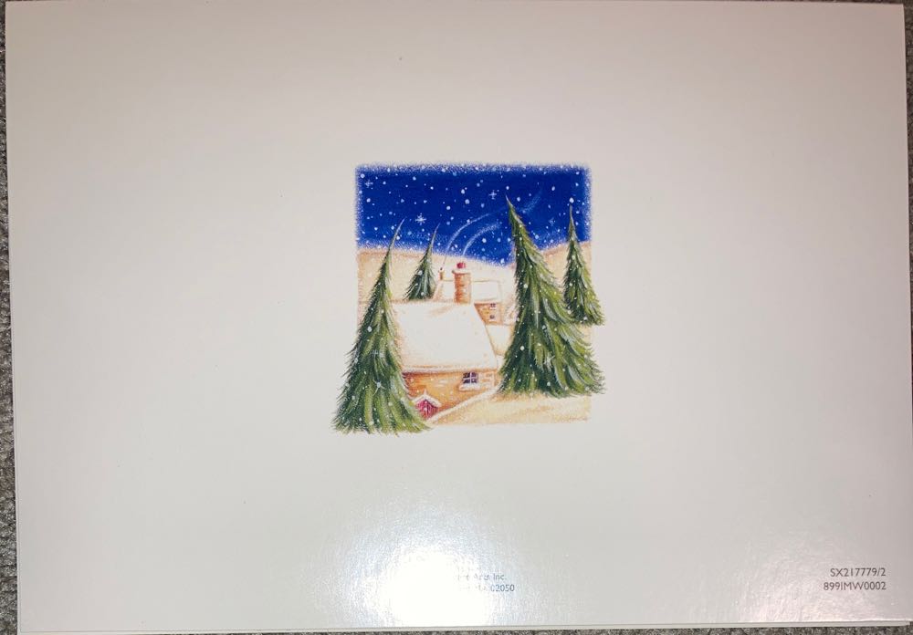 Snow Covered Village (Glittery) Card  (Cards) ornament collectible - Main Image 3