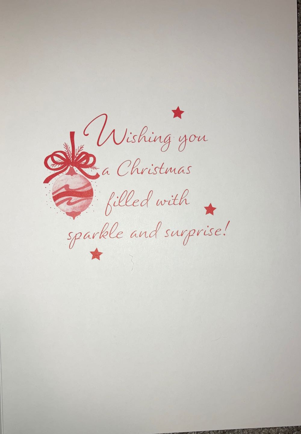 Merry Christmas Ornament (Shiny) Card  (Cards) ornament collectible - Main Image 2