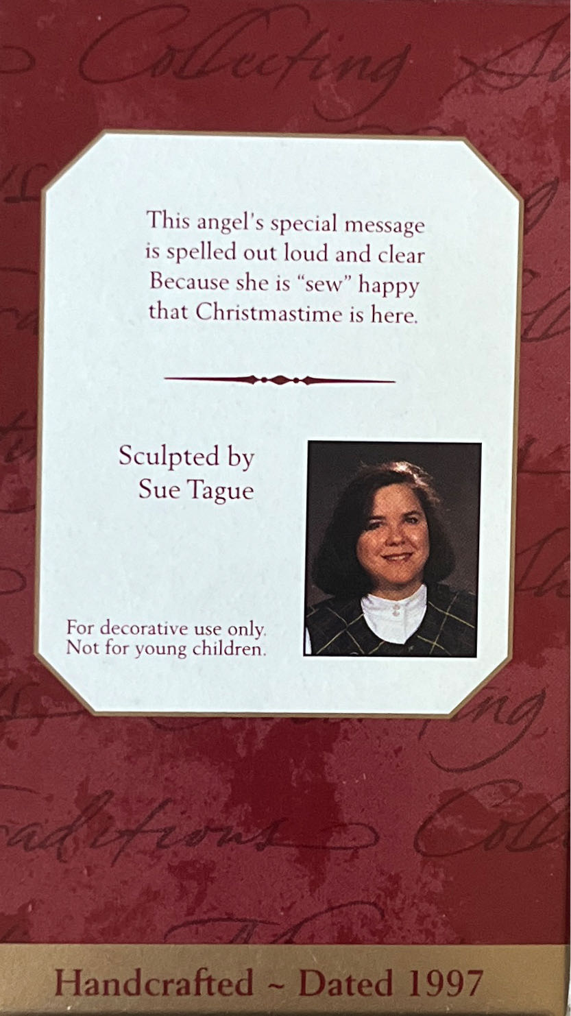 Love To Sew - Angel (Sewing) ornament collectible [Barcode 015012375411] - Main Image 2