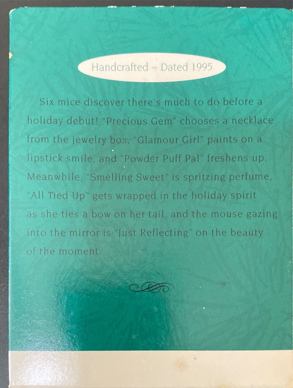 Tiny Treasures - Tender Touches (Miniature) ornament collectible [Barcode 015012213157] - Main Image 2