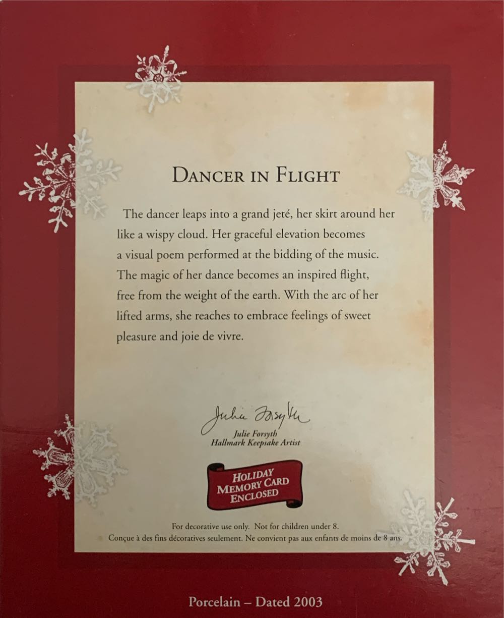 Fits 10x12 Antique Eastlake Picture Frame ... - Dance (Ballerina) ornament collectible [Barcode 015012739145] - Main Image 2