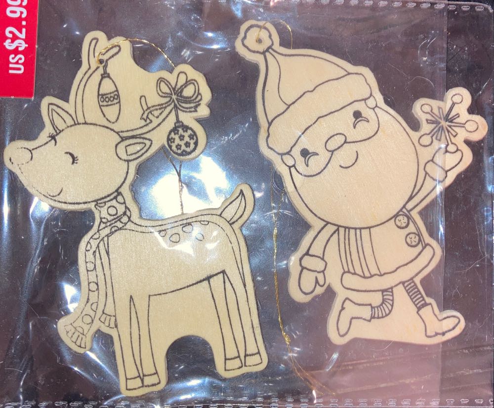 Wood Ornaments (3) Kit - Lil Man ornament collectible [Barcode 886946033865] - Main Image 3