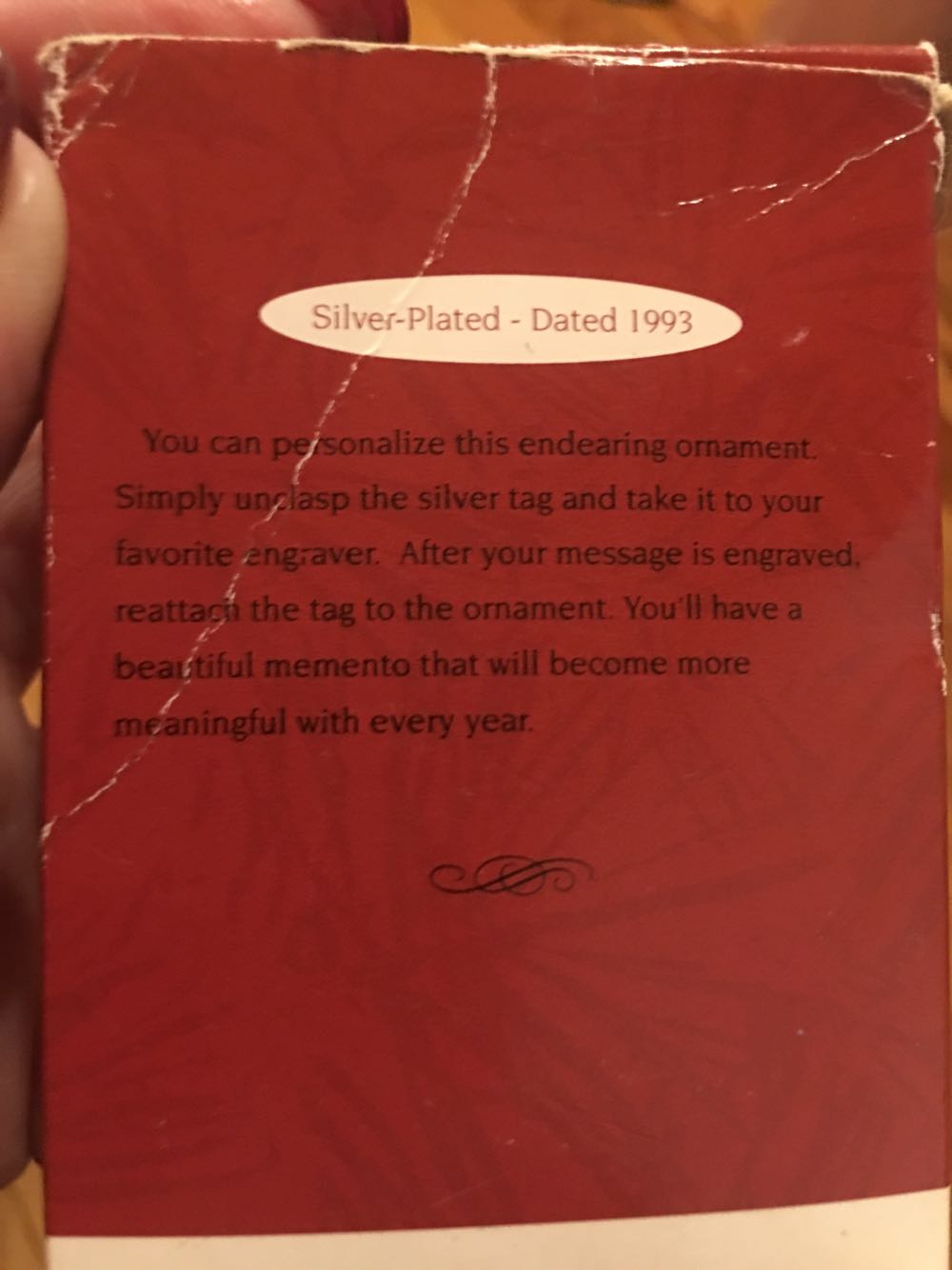 Baby First Christmas 1993  ornament collectible - Main Image 2