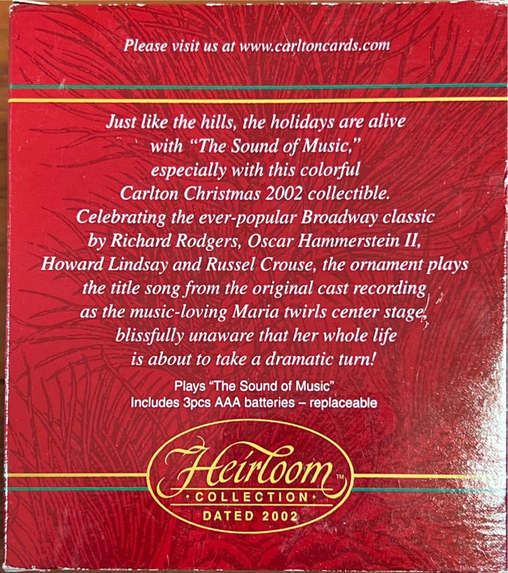 The Sound Of Music  (Movies) ornament collectible [Barcode 018100945572] - Main Image 2