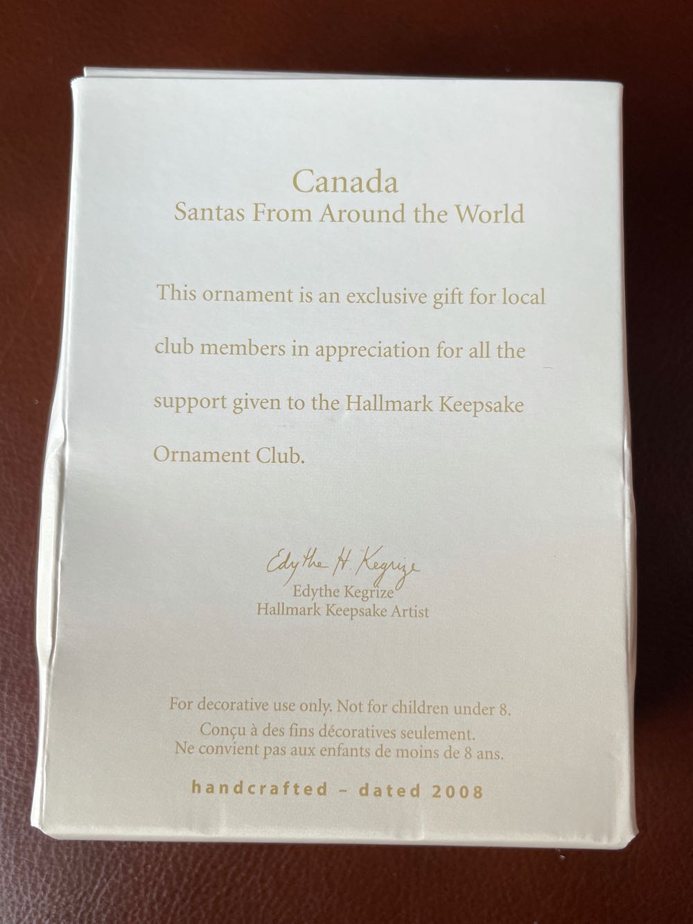 Canada (Santas From Around The World) - Miniature Santas Around The World (Canada) ornament collectible - Main Image 2