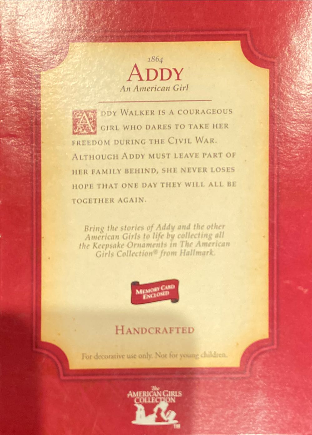 AG Addy 1864 - American Girl Doll (Collection) ornament collectible [Barcode 015012698534] - Main Image 2