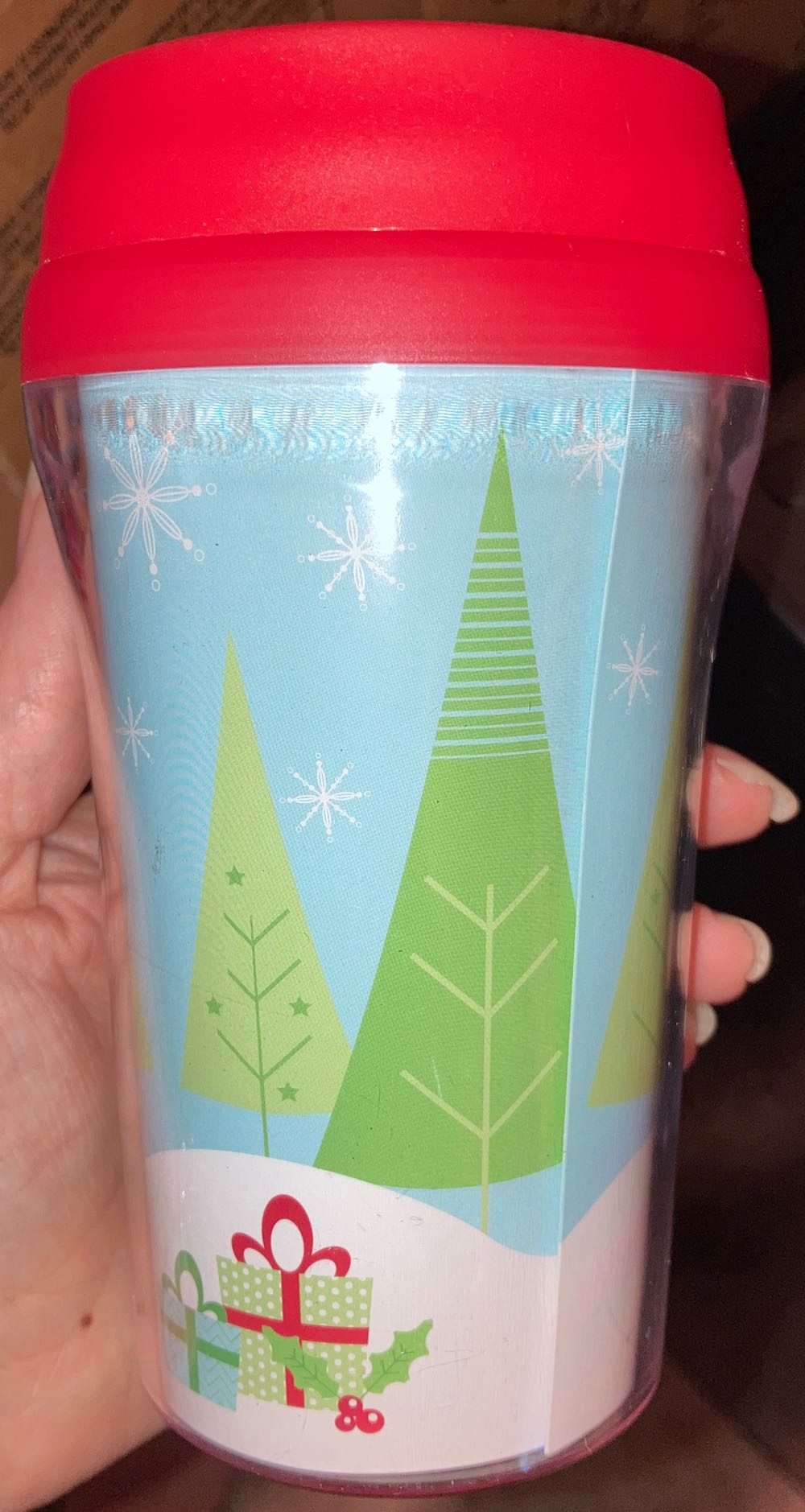 Santa “Believe” Sm Insulated Cup w/Lid  (Christmas) ornament collectible [Barcode 657284638131] - Main Image 2