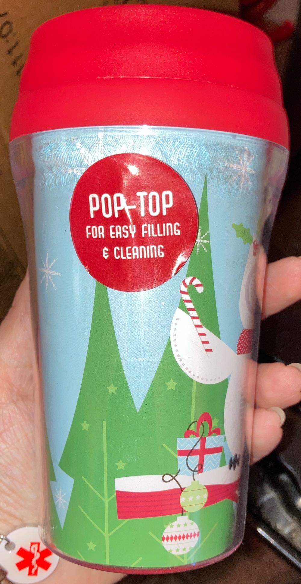 Feathered Friends “Be Jolly” Sm Insulated Cup w/Lid  (Winter) ornament collectible [Barcode 657284638148] - Main Image 3