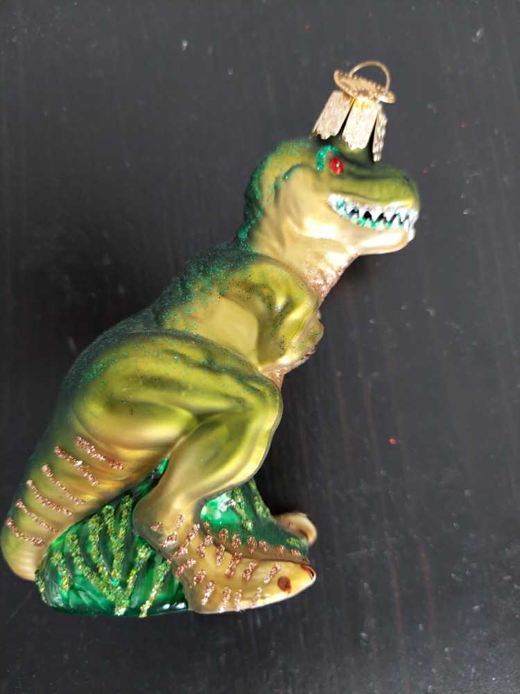Nolan - 2012 - T-Rex Dino Glass - Gift From Mom & Dad ornament collectible - Main Image 1
