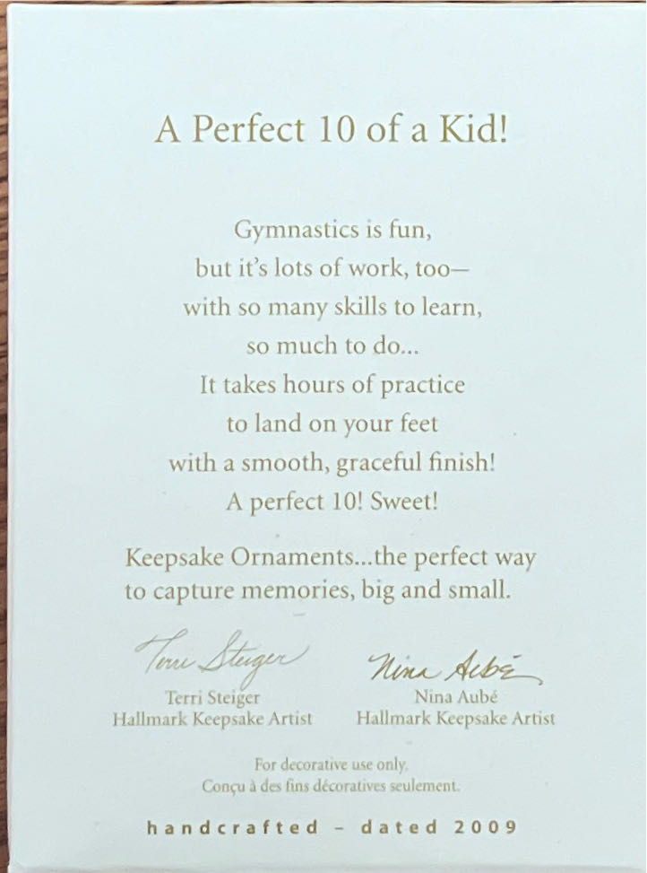 A Perfect 10 Of A Kid! - Child’s Age Collection (Ballet) ornament collectible [Barcode 795902107833] - Main Image 2