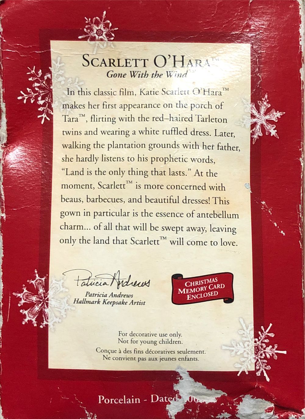 Gone With The Wind- Scarlett O’Hara - Gone With The Wind (Gone With The Wind) ornament collectible [Barcode 015012690439] - Main Image 2