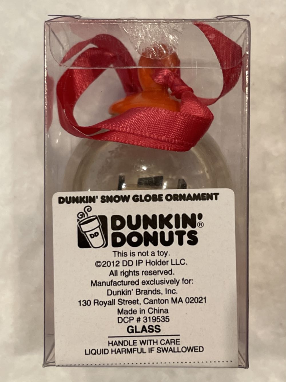 Dunkin’ Donuts Snow Globe - Dunkin’ Donuts (Food & Beverage) ornament collectible [Barcode 881334004748] - Main Image 2