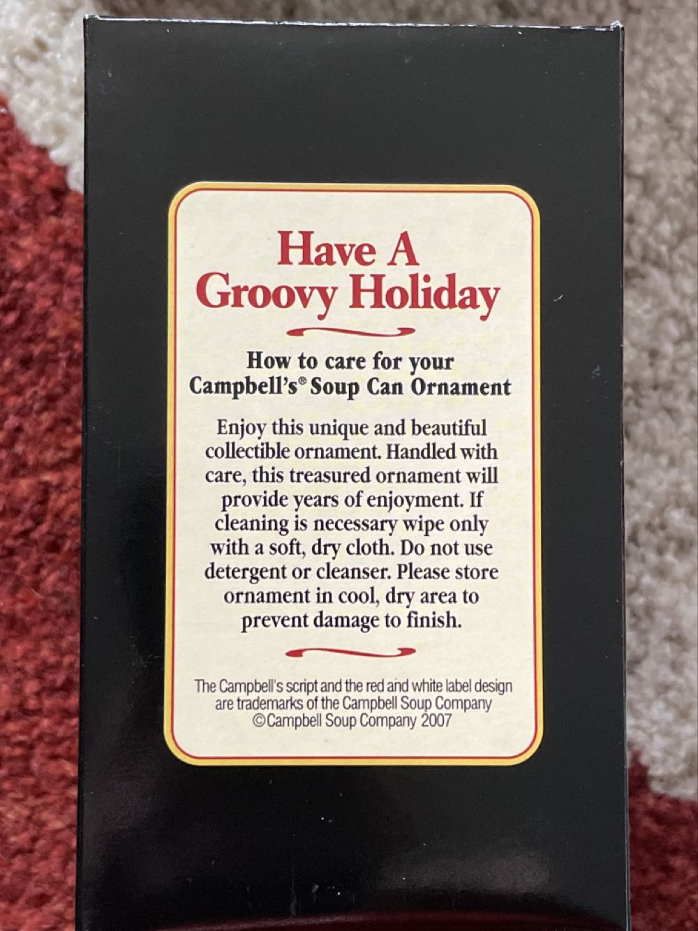 Campbell’s Glass Can Collector’s Edition Ornament, (2007) - Campbell’s Soup Cans (Food & Beverage) ornament collectible - Main Image 2