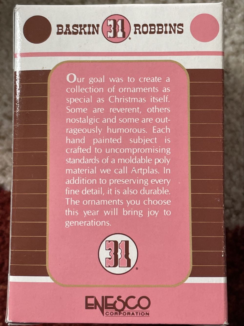 Enesco Baskin Robbin’s Here’s The Scoop - Baskin Robbins (Food & Beverage) ornament collectible [Barcode 045544043403] - Main Image 3