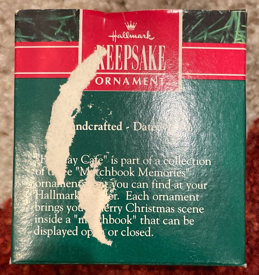 Holiday Cafe - Matchbook Memories (Matchbox) ornament collectible [Barcode 070000027444] - Main Image 2